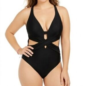 Bar III Wrap Around One-Piece Swimsuit